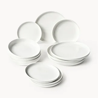 Geschirrset in weiß