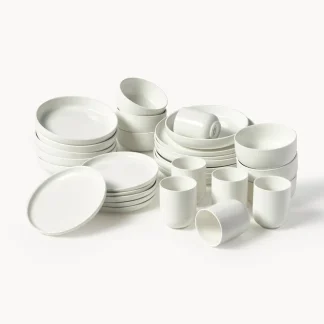 Geschirrset in weiß