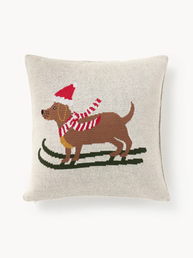 Kissenhülle mit Hundemotiv