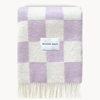 Karowolldecke in weiß/flieder